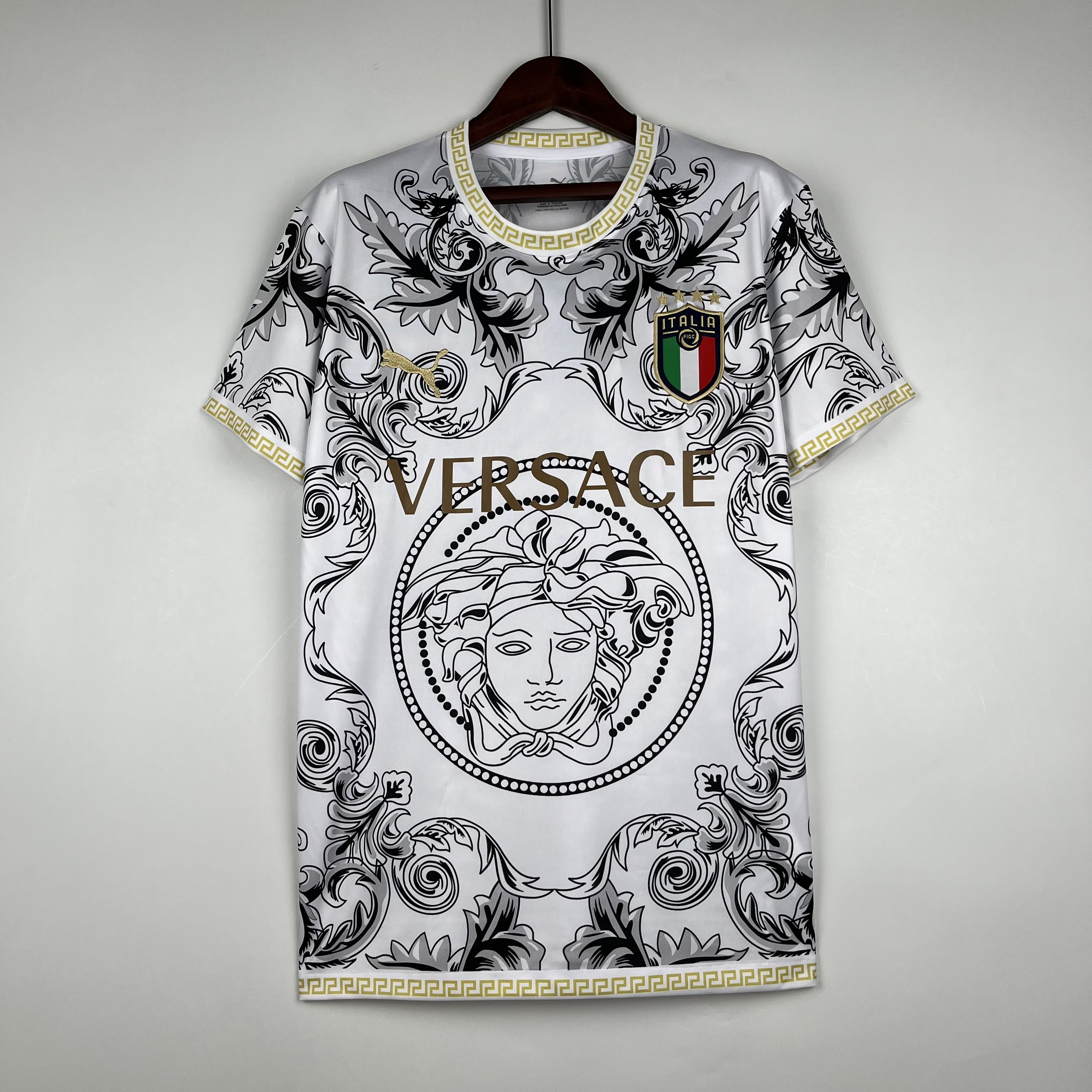 Italy Soccer Jersey x Versace White Special Edition Custom Shirt 2024 - sinoshirt