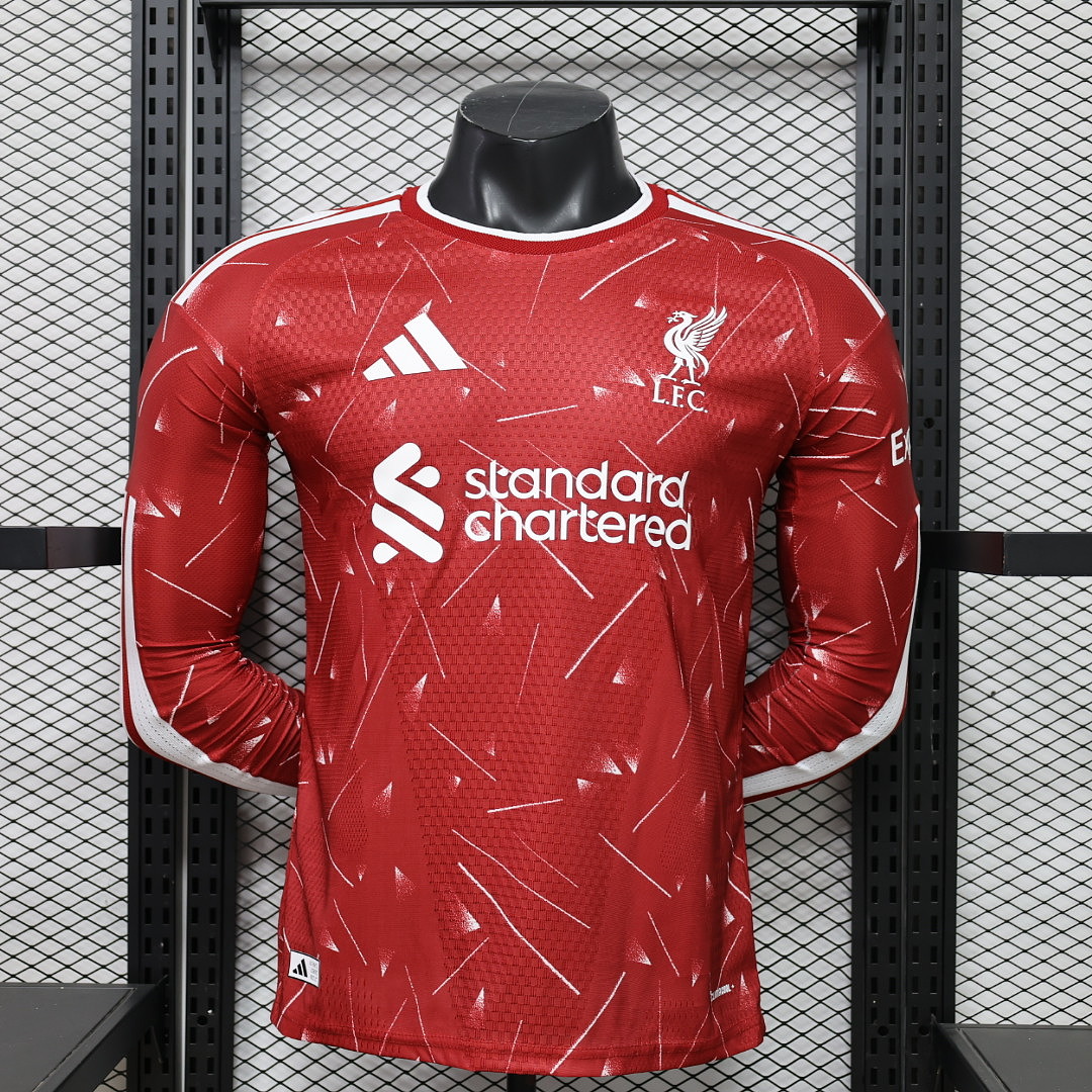 Liverpool Authentic Football Jersey Home Long Sleeve Shirt 2026/27 - sinoshirt