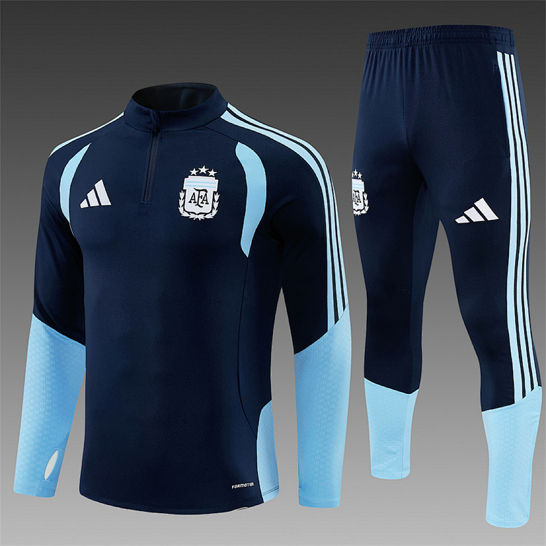 Kids Argentina Training Kit (Sweatshirt+Pants) Blue World Cup 2026 - sinoshirt