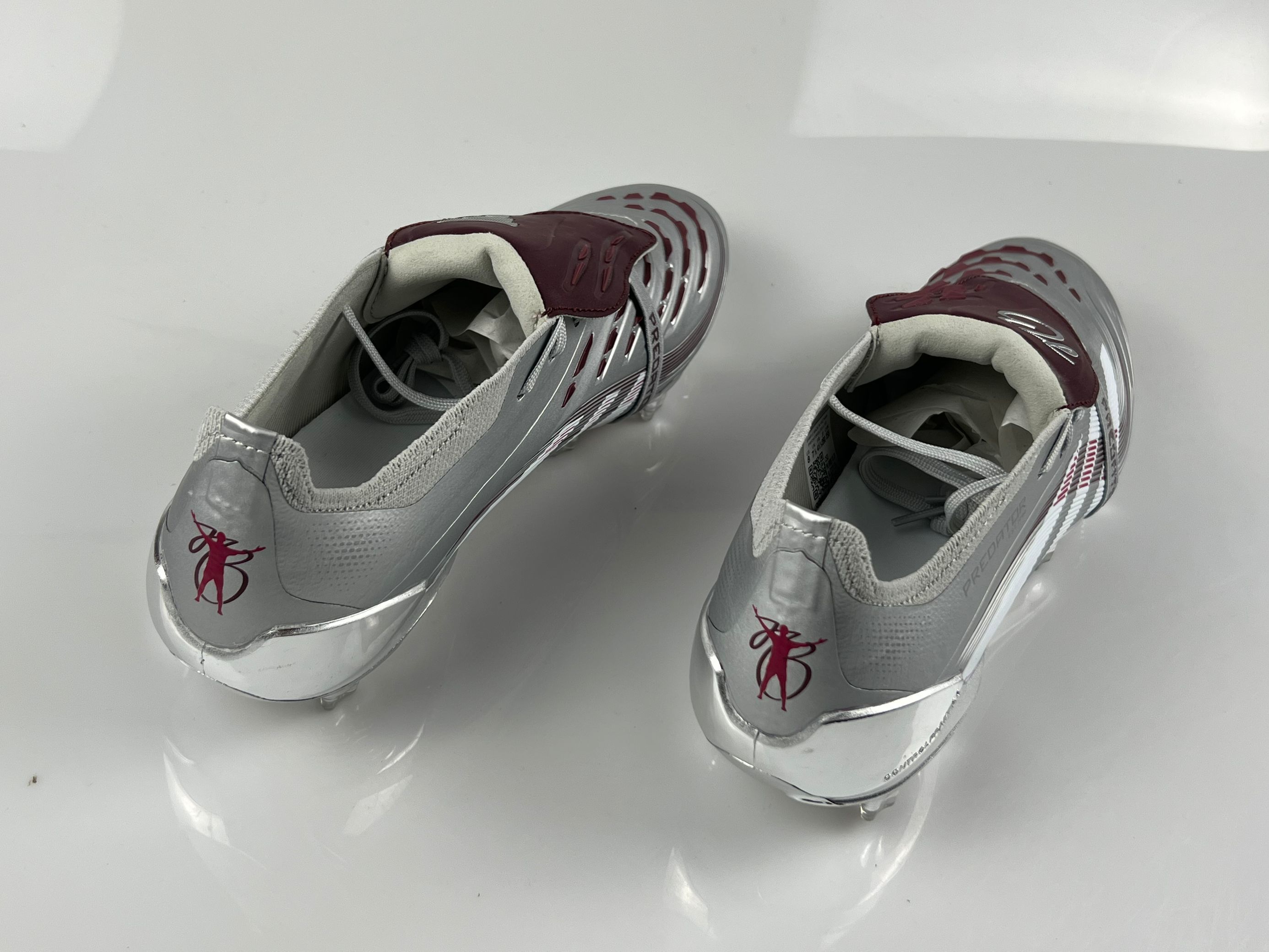 A Predator Elite Fold-over Tongue FG Jude Bellingham Chrome Dream - Silver Metallic/Legacy Burgundy/Maroon LIMITED EDITION - sinoshirt