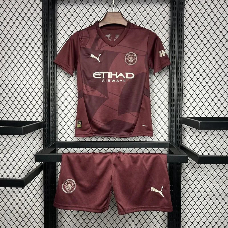 Manchester City Third Away Kids Kit Jersey+Shorts 2024/25 - sinoshirt