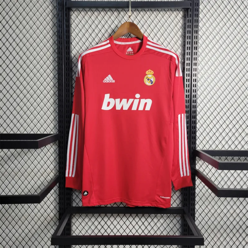 Real Madrid Retro Jersey Away Long Sleeve Soccer Shirt 2011/12 - sinoshirt