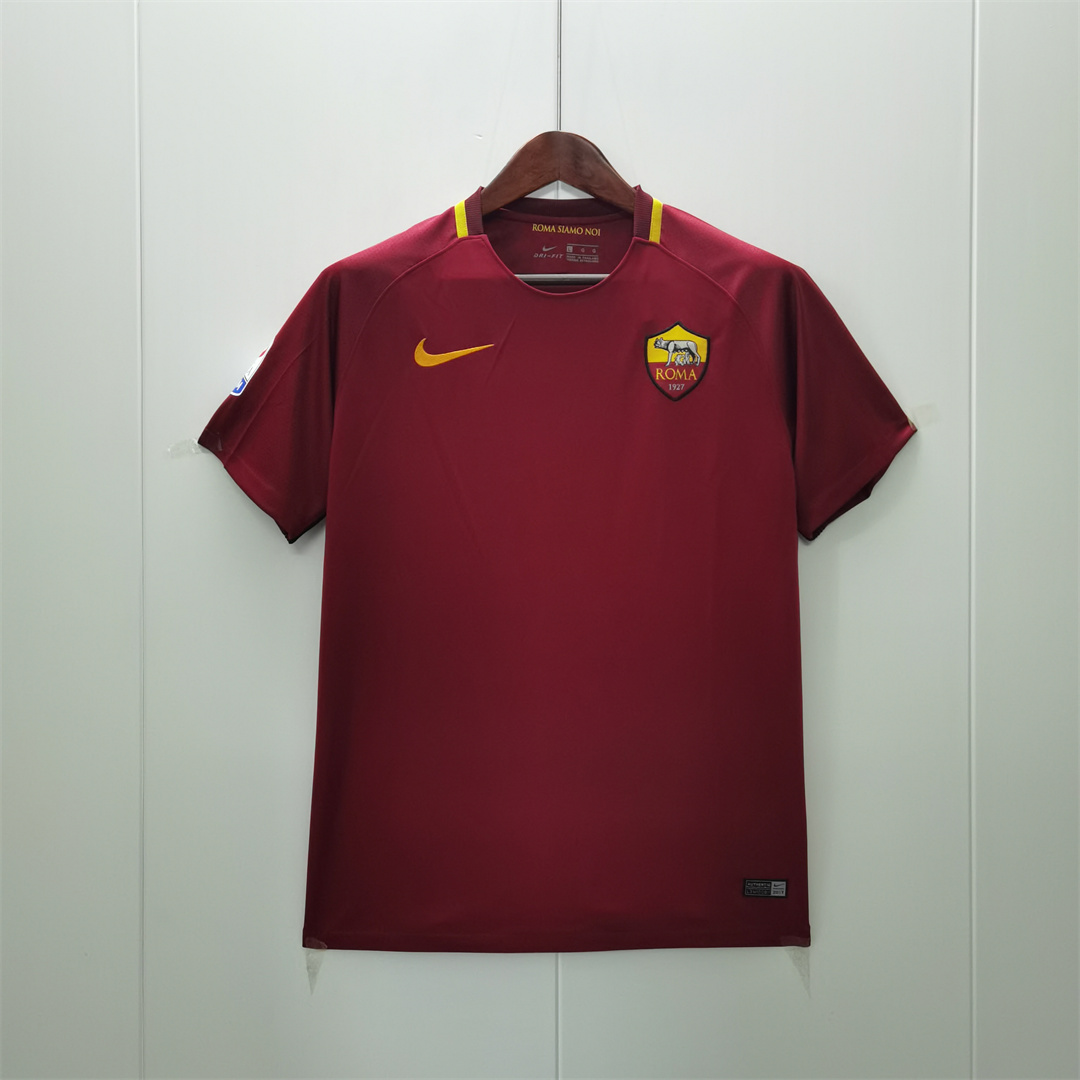 Roma Retro Soccer Jersey Home Custom Shirt 2017/18 - sinoshirt
