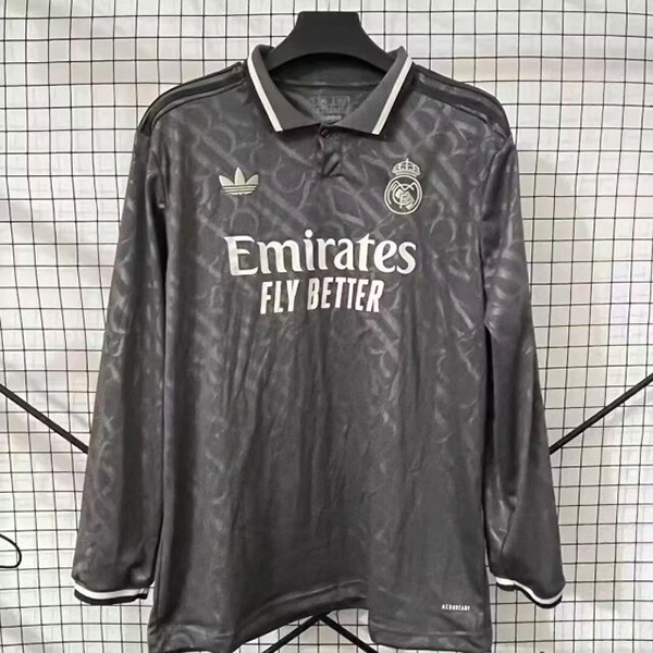 Real Madrid Soccer Jersey Third Away Custom Shirt Long Sleeve 2024/25 - sinoshirt