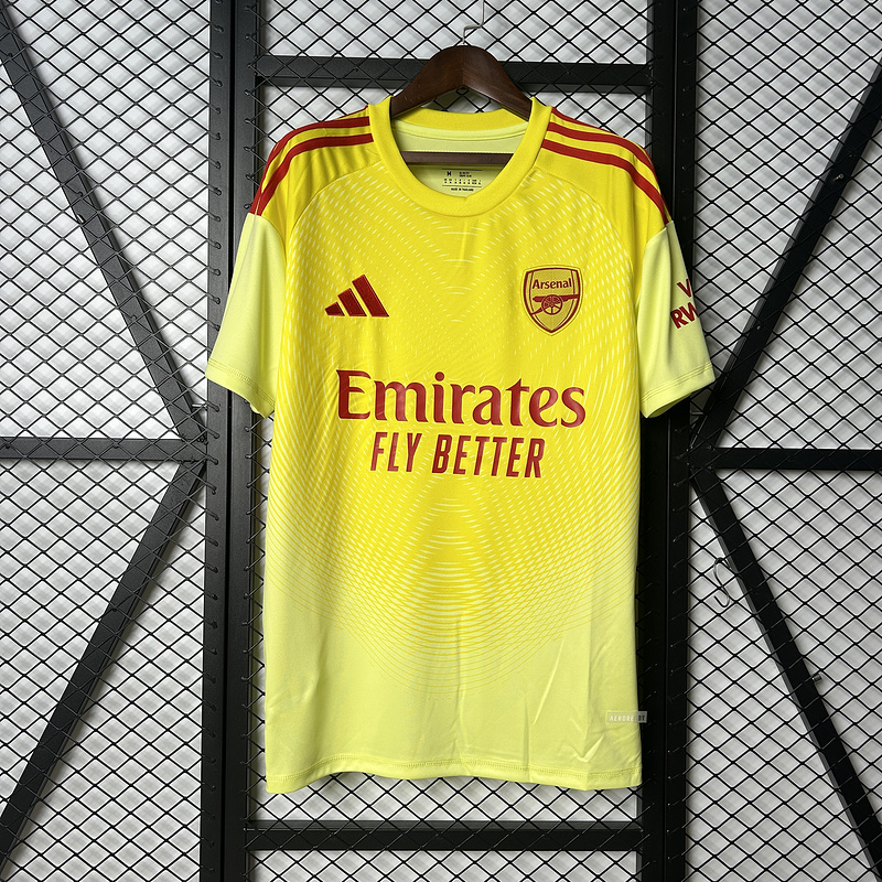 Arsenal Soccer Jersey Goalkeeper Yellow Custom Shirt 2025/26 - sinoshirt