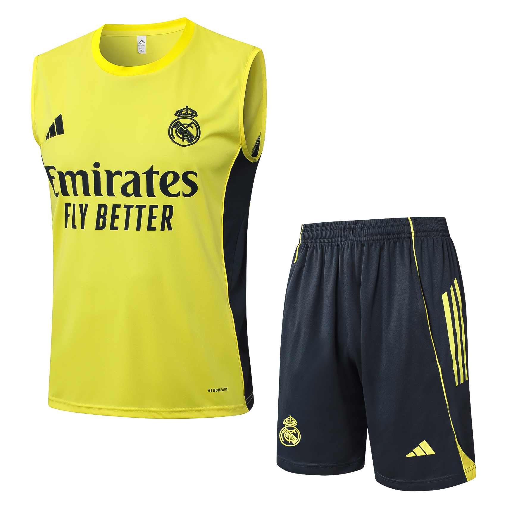 Real Madrid Sleeveless Training Kit Yellow 2025/26 - sinoshirt
