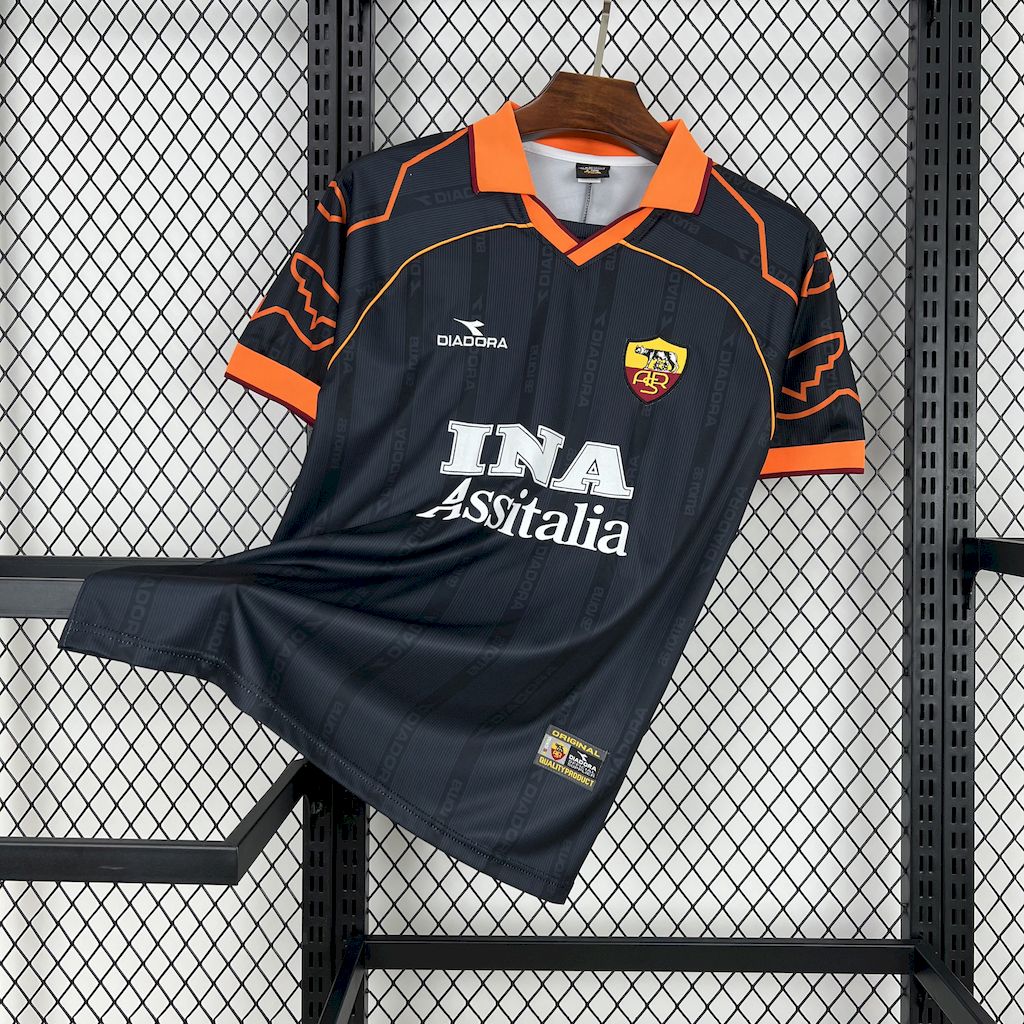 Roma Retro Soccer Jersey Away Custom Shirt 1999/00 - sinoshirt