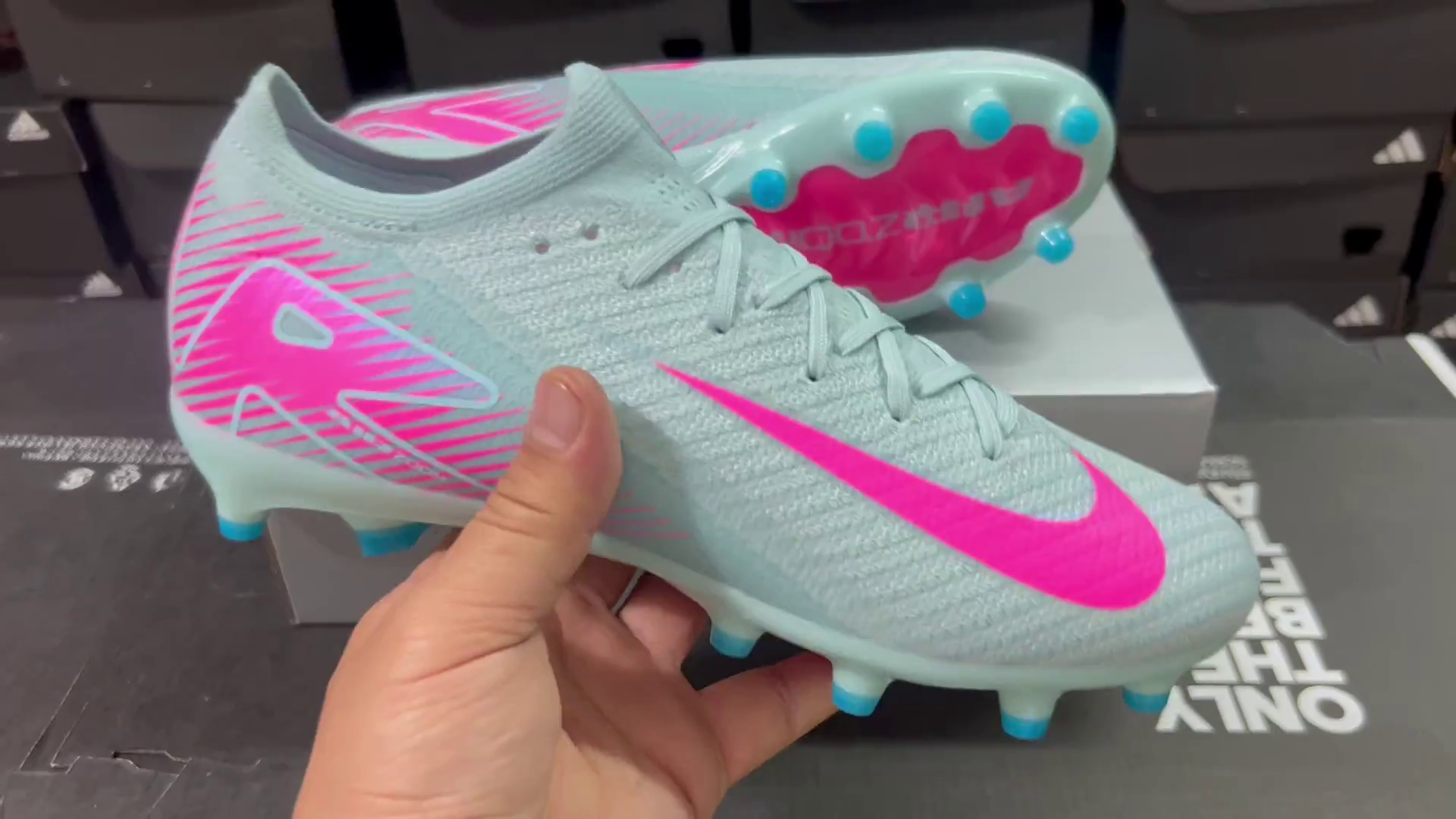 N Air Zoom Mercurial Vapor 16 Elite AG-PRO Prism - Ocean CubePink Blast - sinoshirt