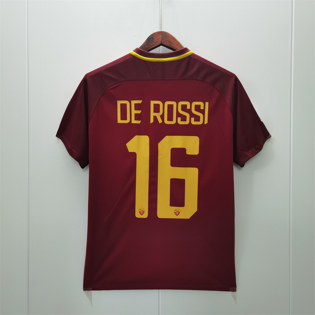Roma Retro Soccer Jersey Home Custom Shirt 2017/18 - sinoshirt