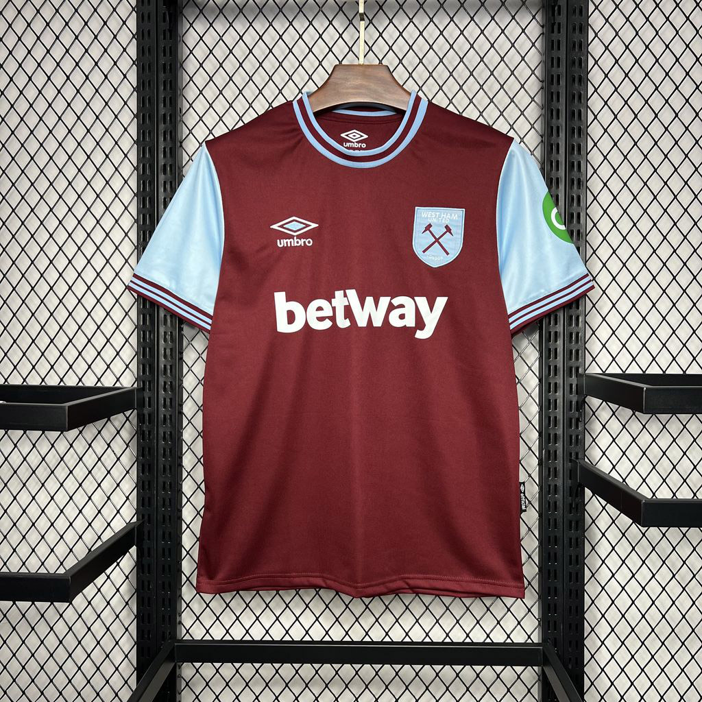 West Ham United Football Jersey Home Custom Shirt 2024/25 - sinoshirt