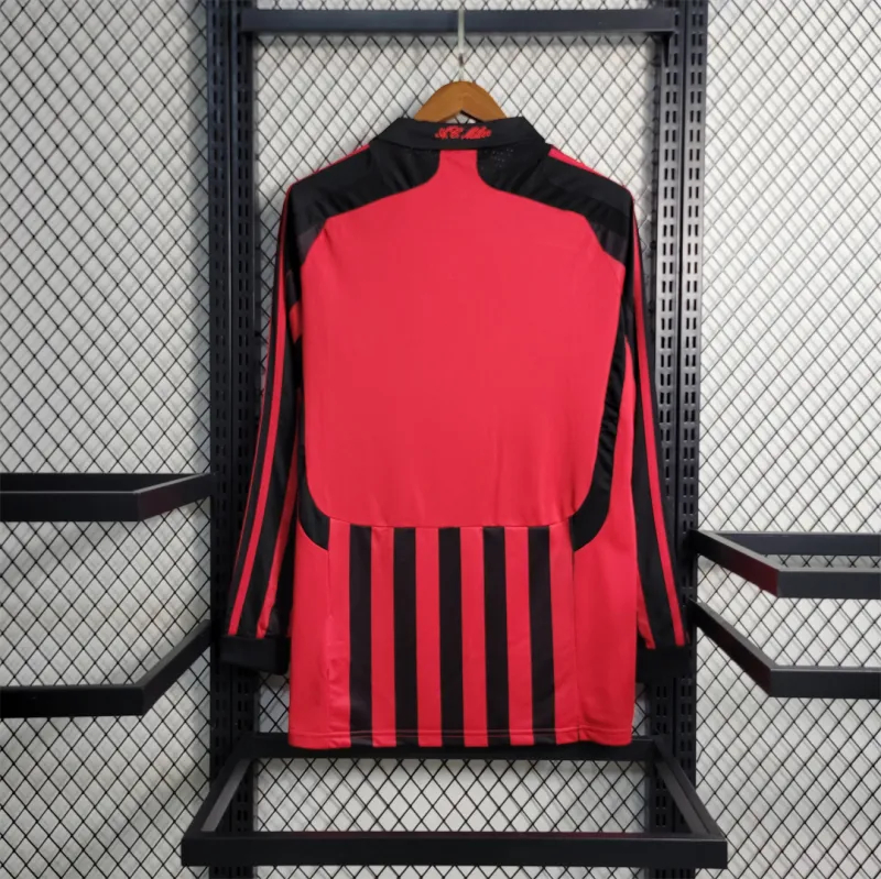 AC Milan Retro Soccer Jersey Home Long Sleeve Custom Shirt 2007/08 - sinoshirt