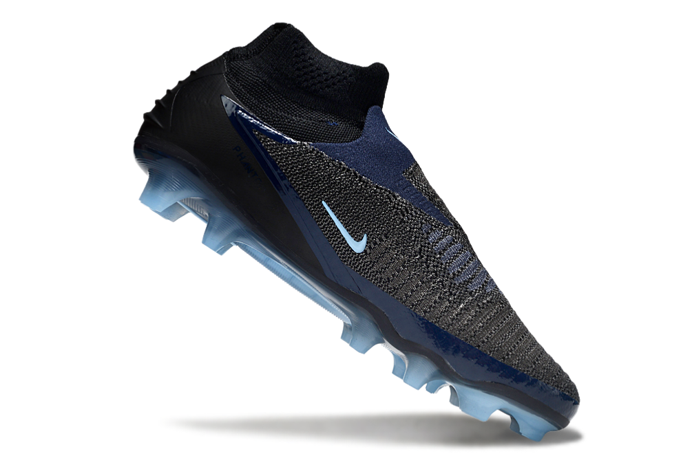 N Phantom 6 Elite High Cut FG Shadow - Black/Ice Blue - sinoshirt