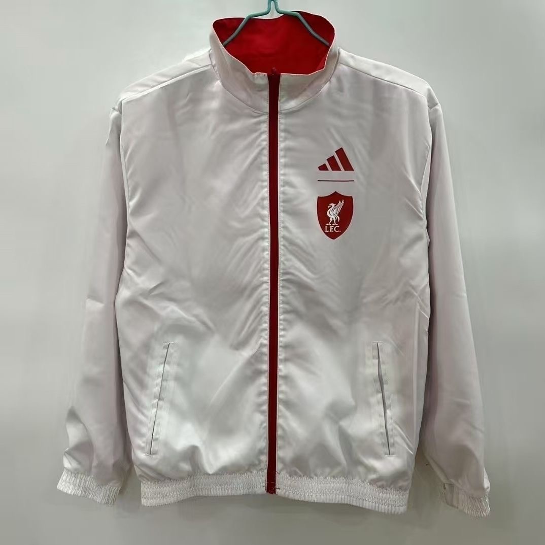 Liverpool Reversible Double-Sides Cotton Windbreaker Jacket 2025-26 - sinoshirt