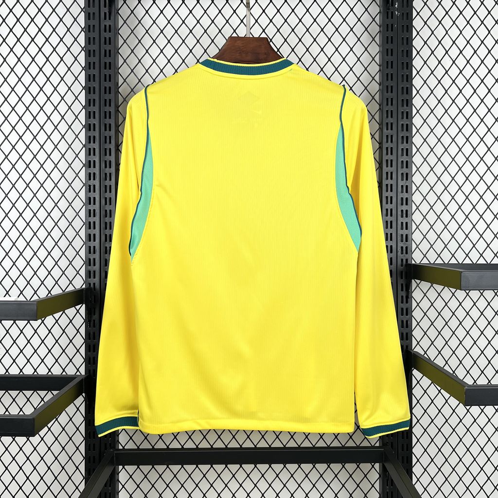 Brazil Soccer Jersey Home Long Sleeve Custom Shirt World Cup 2026 - sinoshirt