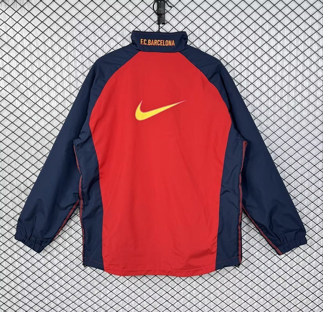 Barcelona Retro Windbreaker Jacket Red 1998-00 - sinoshirt