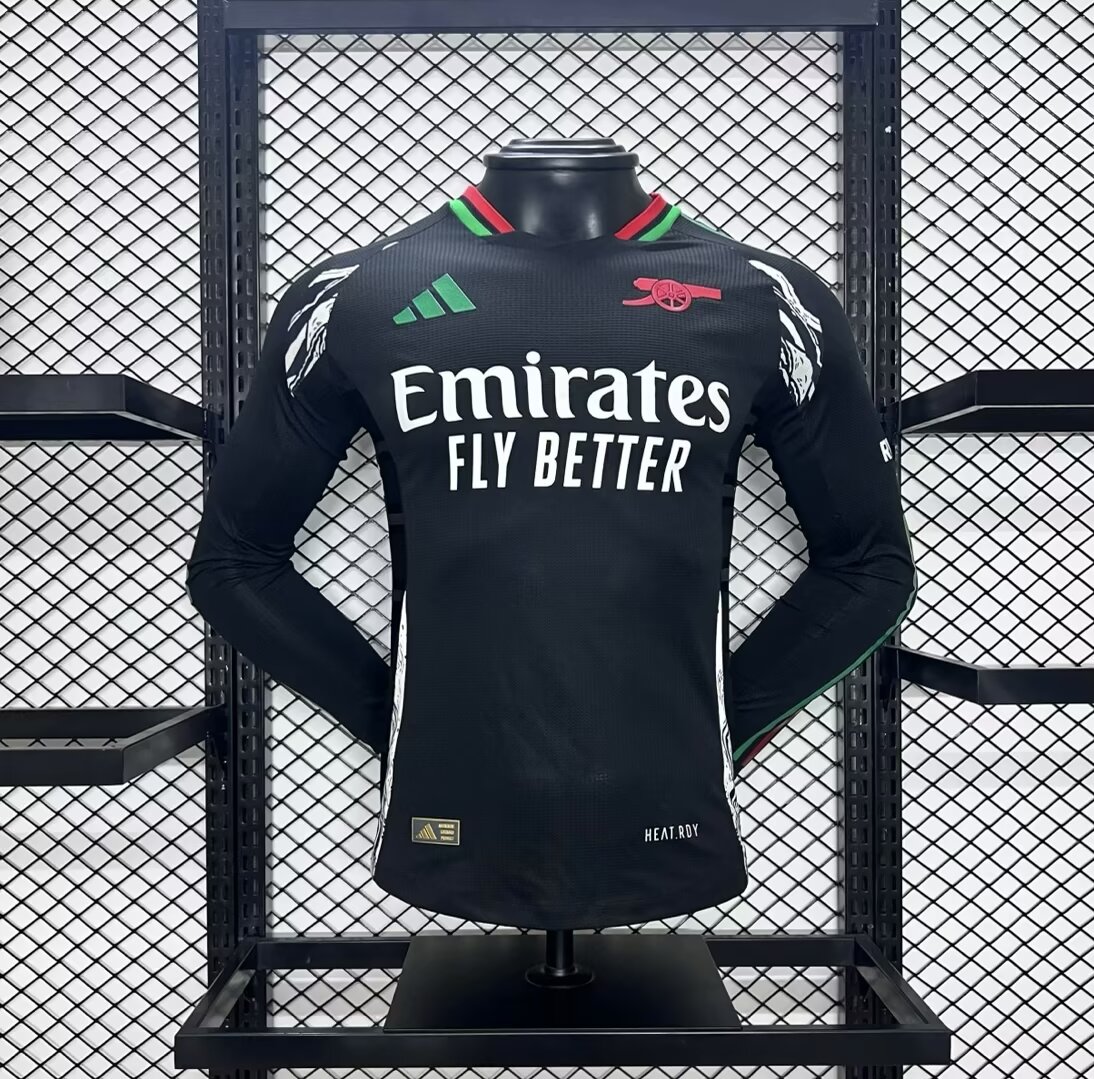 Arsenal Soccer Jersey Away Authentic Long Sleeve Shirt 2024/25 - sinoshirt