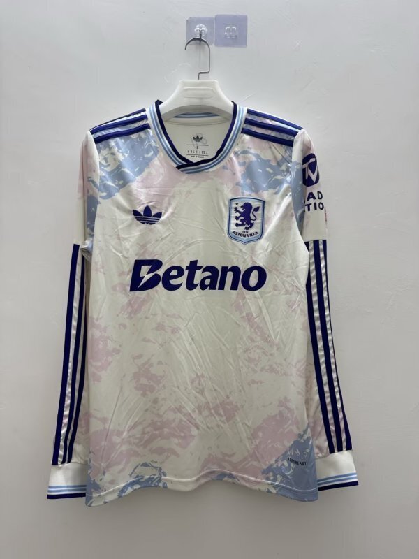 Aston Villa Football Jersey Third Away Long Sleeve Custom Shirt 2025/26 - sinoshirt
