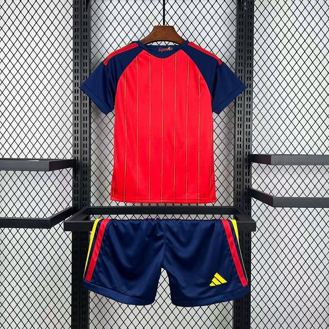 Spain Soccer Jersey Home Kids Kit Jersey+Shorts World Cup 2026 - sinoshirt