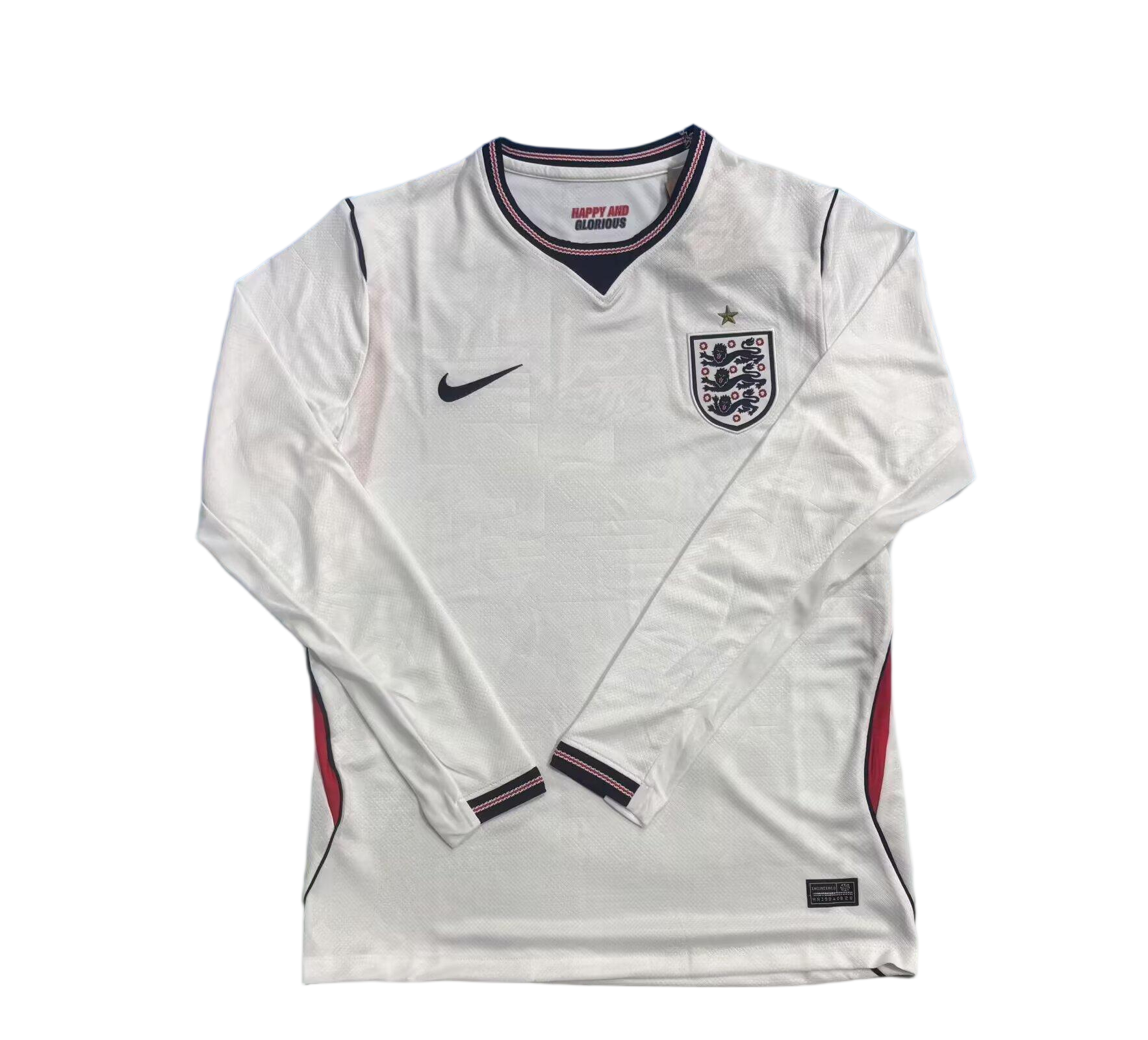 England Soccer Jersey Home Long Sleeve Custom Shirt World Cup 2026 - sinoshirt