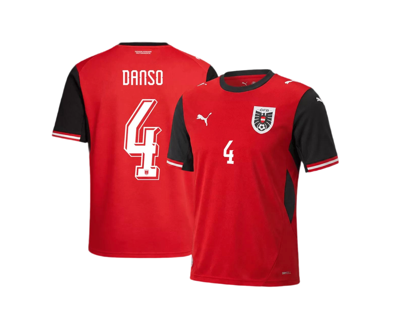 DANSO #4 Austria Soccer Jersey Home Custom Shirt World Cup 2026 - sinoshirt
