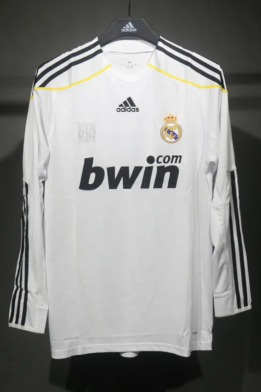 Real Madrid Authentic Retro Jersey Home Long Sleeve Soccer Shirt 2009/10 - sinoshirt