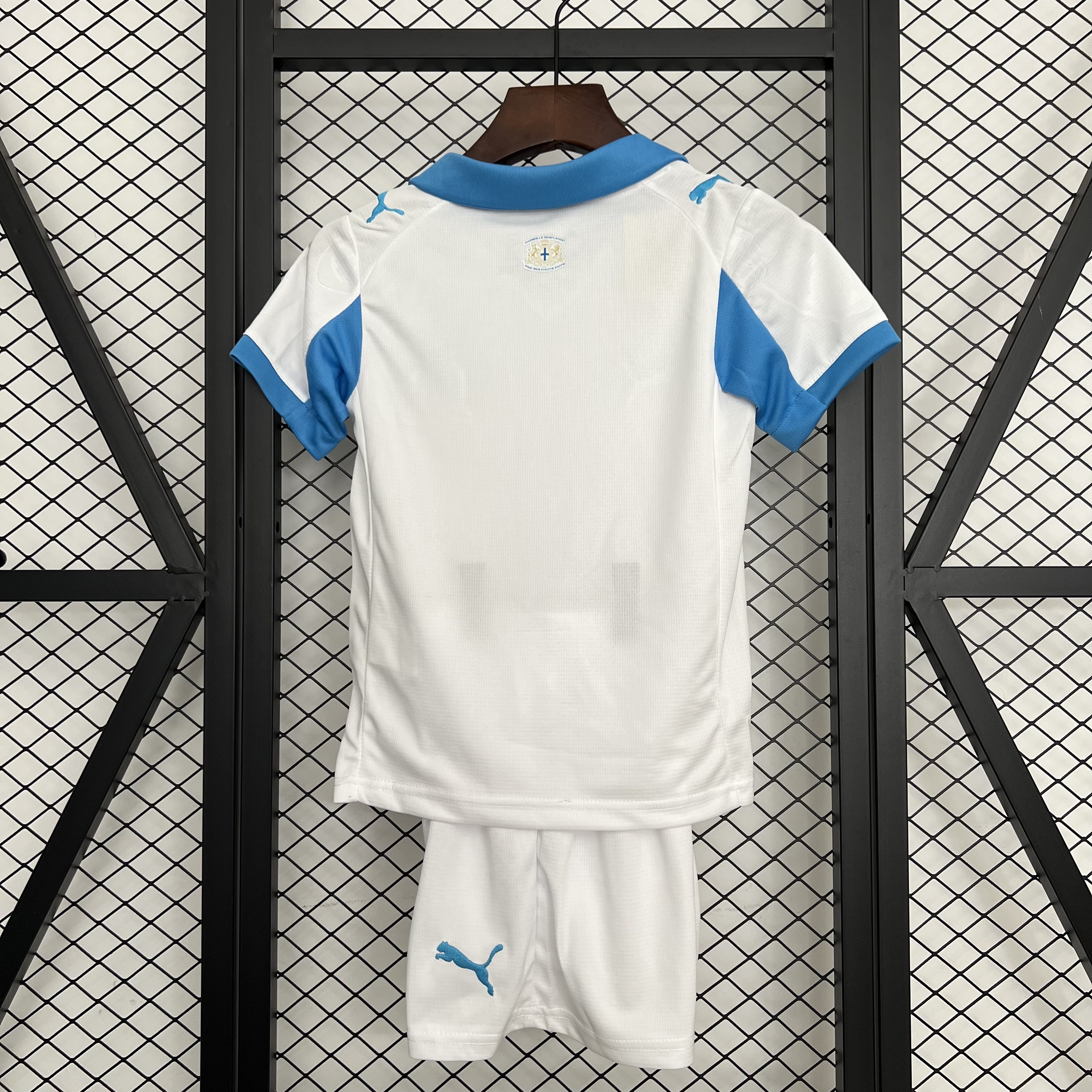 Marseille Soccer Jersey Home Kids Kit Jerseys+Shorts 2025/26 - sinoshirt