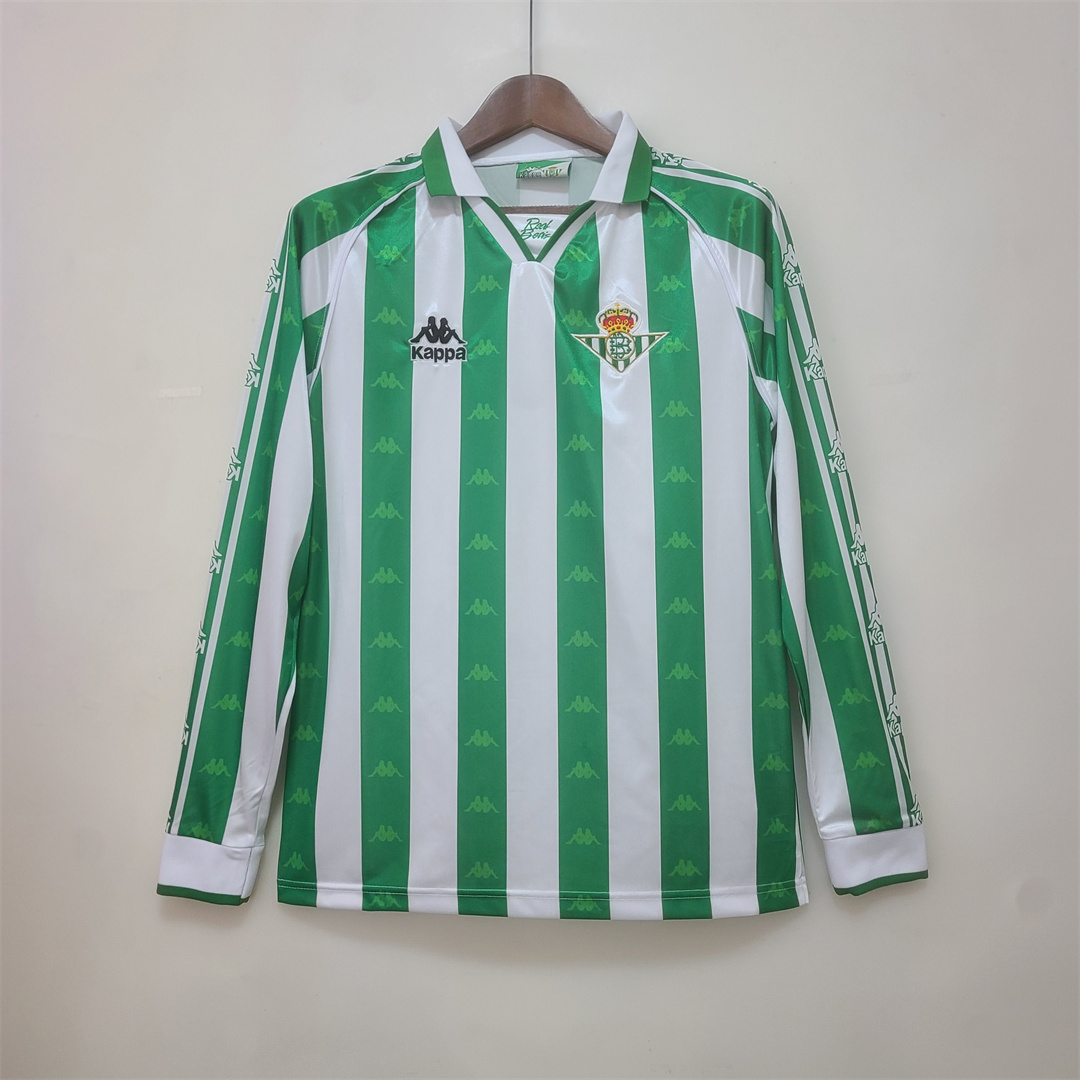 Real Betis Retro Jersey Home Long Sleeve Soccer Shirt 1995/97 - sinoshirt