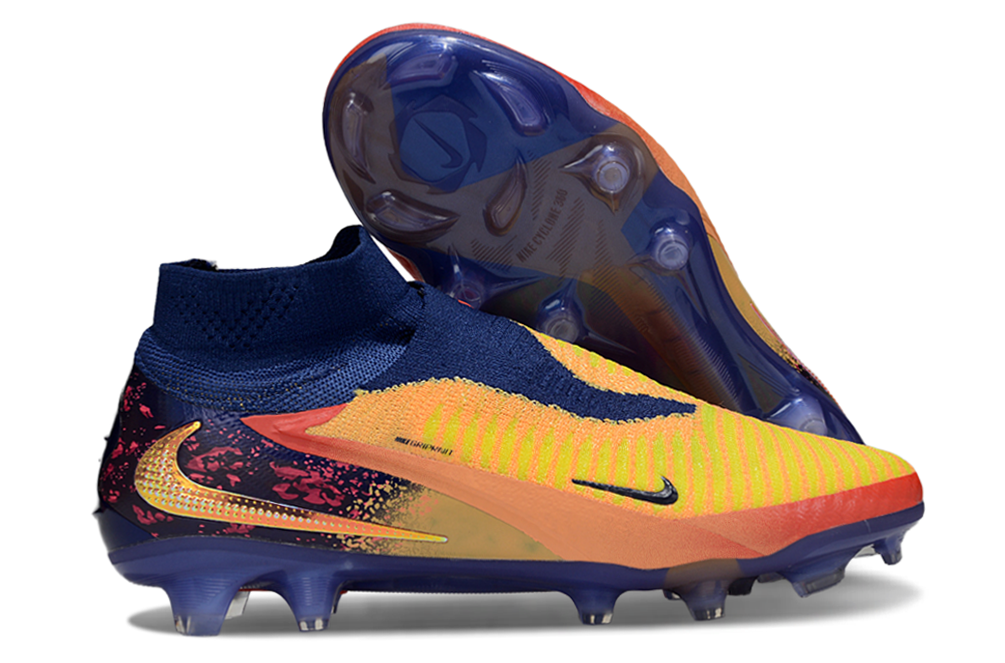 N Phantom 6 Elite High Cut FG Erling Haaland Personal Edition - Laser Orange/Lemon Venom/Blue Void - sinoshirt