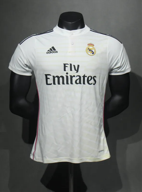 Real Madrid Authentic Retro Jersey Home Soccer Shirt 2014/15 - sinoshirt