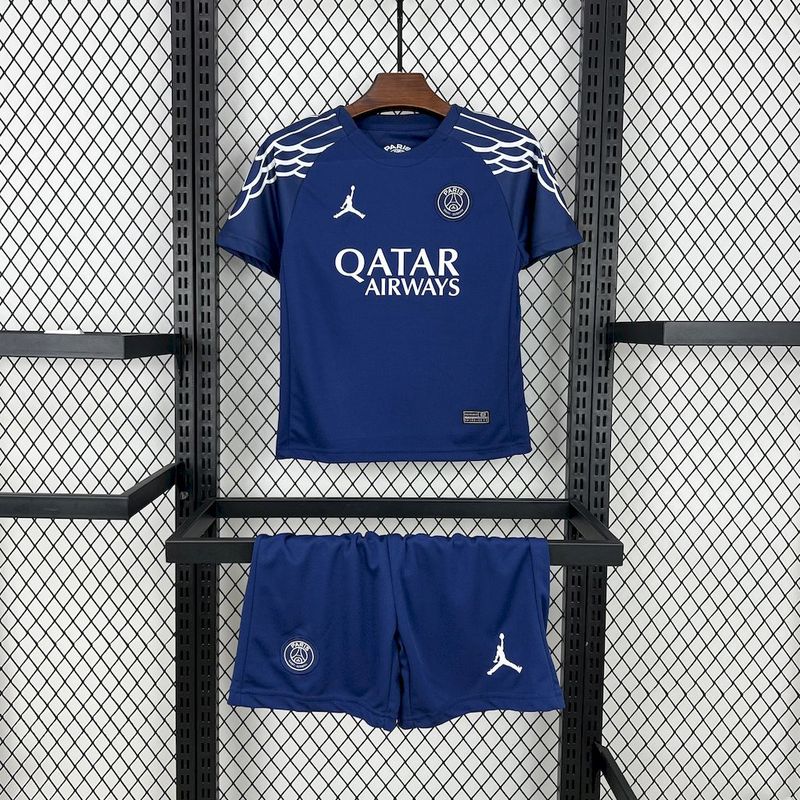 PSG Soccer Jersey Fourth Away Kids Kit Jersey+Short 2024/25 - sinoshirt