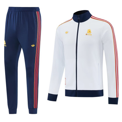 Roma Training Kit (Jacket+Pants) White 2025/26 - sinoshirt