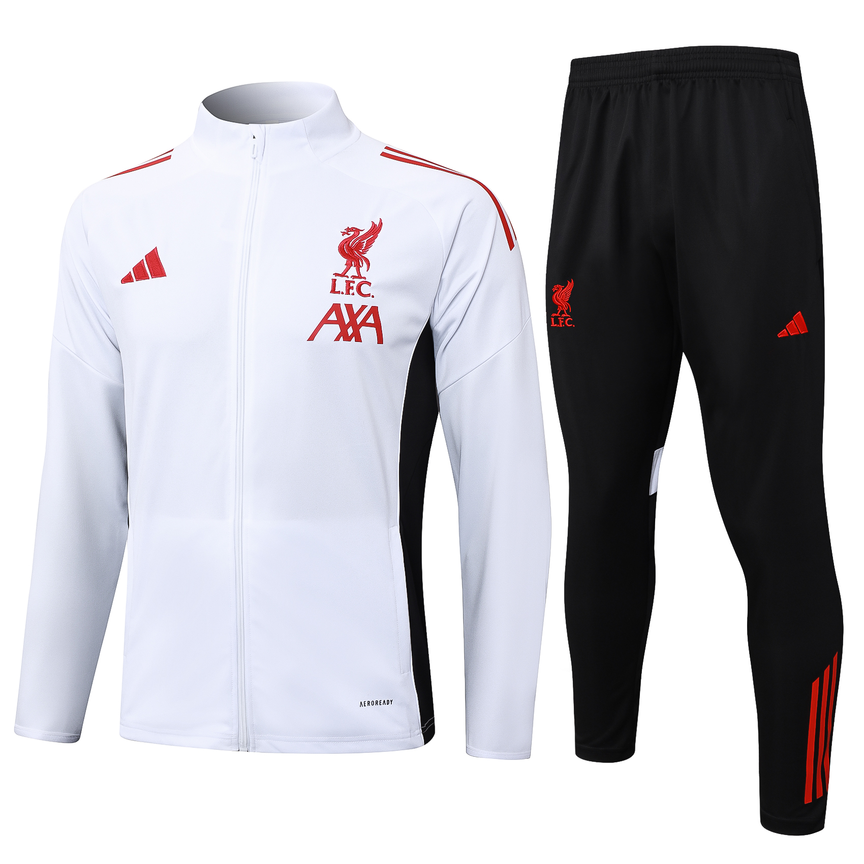 Liverpool Training Kit (Jacket+Pants) White 2025/26 - sinoshirt