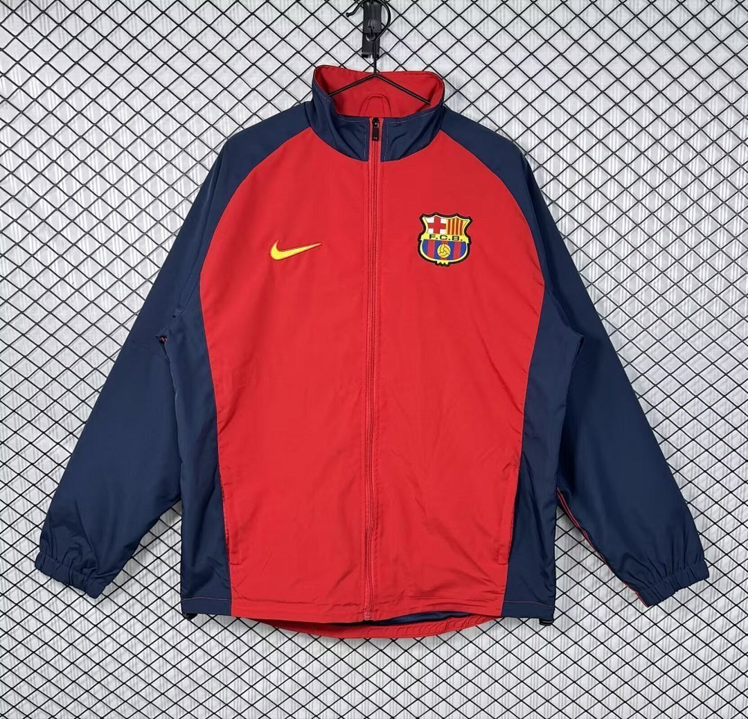 Barcelona Retro Windbreaker Jacket Red 1998-00 - sinoshirt