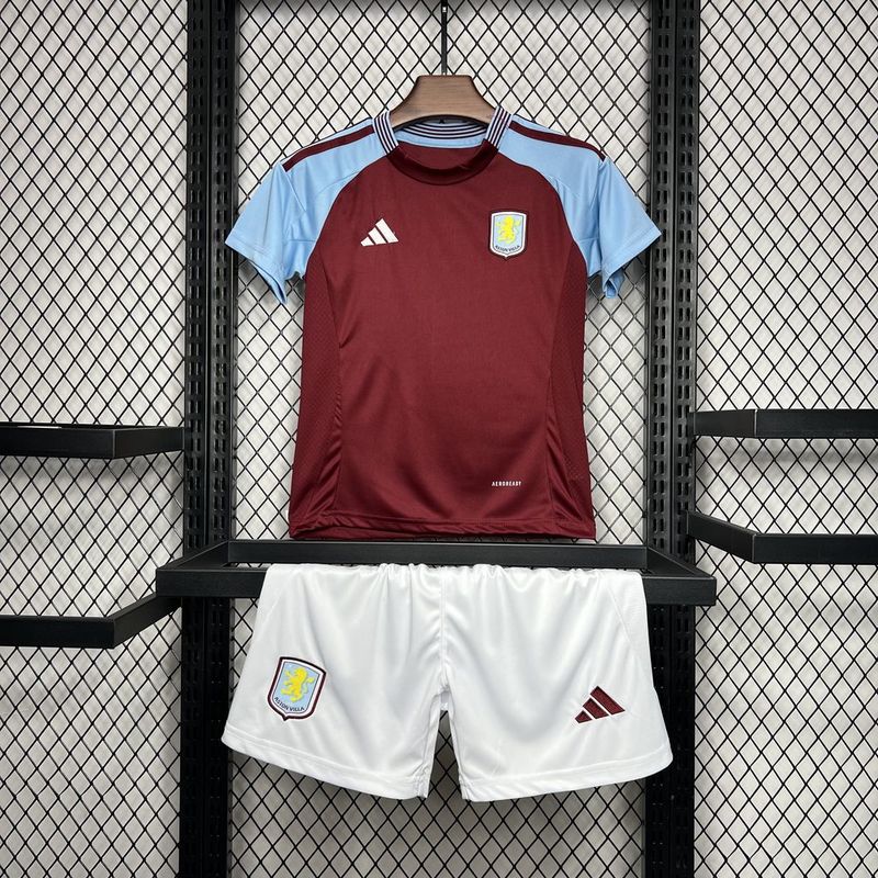 Aston Villa Football Jersey Home Kids Kit Jersey+Shorts 2024/25 - sinoshirt