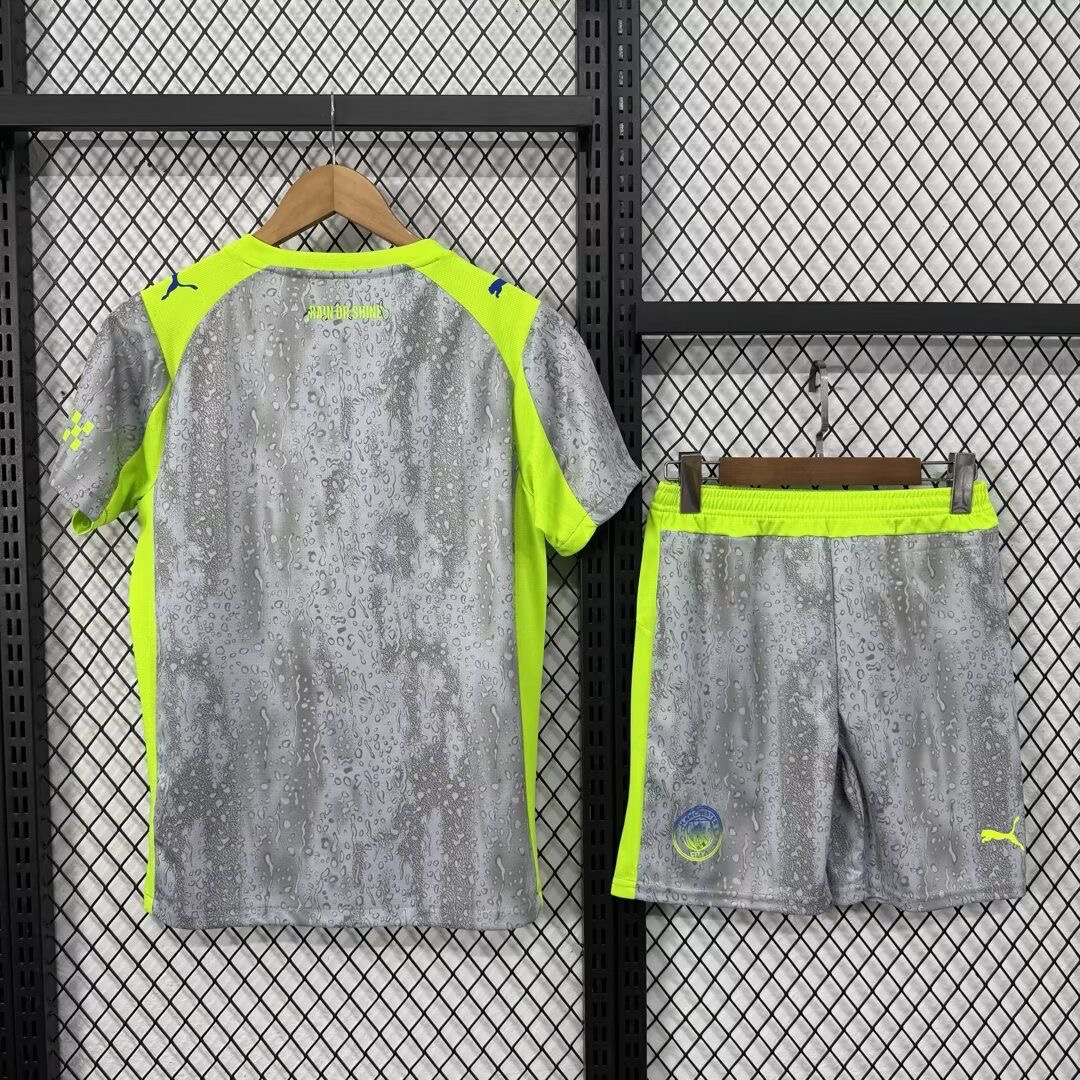 Manchester City Third Away Kids Kit Jersey+Shorts 2025/26 - sinoshirt