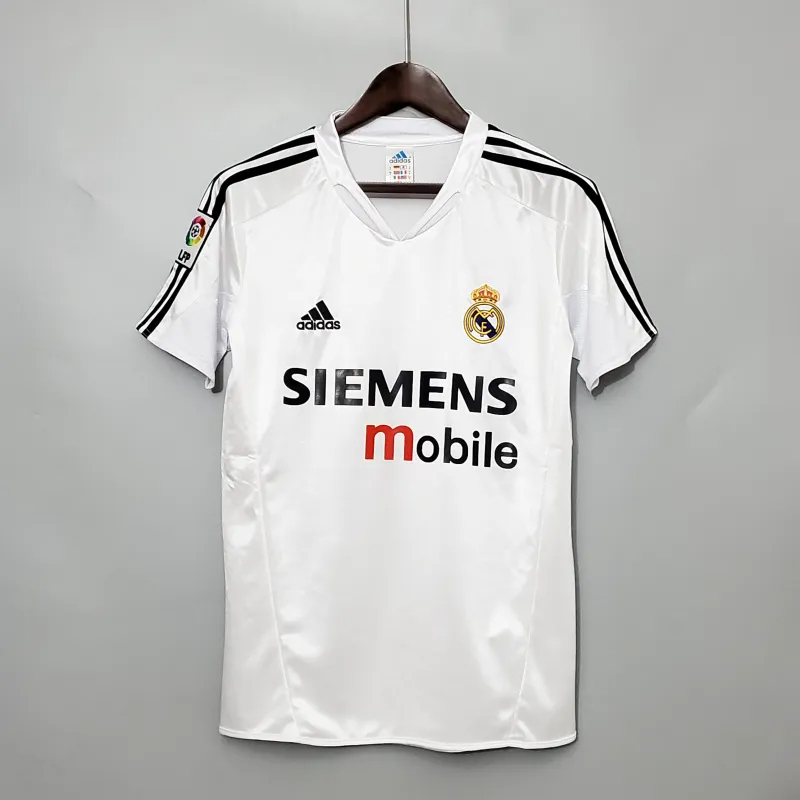 Real Madrid Retro Jersey Home Custom Soccer Shirt 2004-05 - sinoshirt