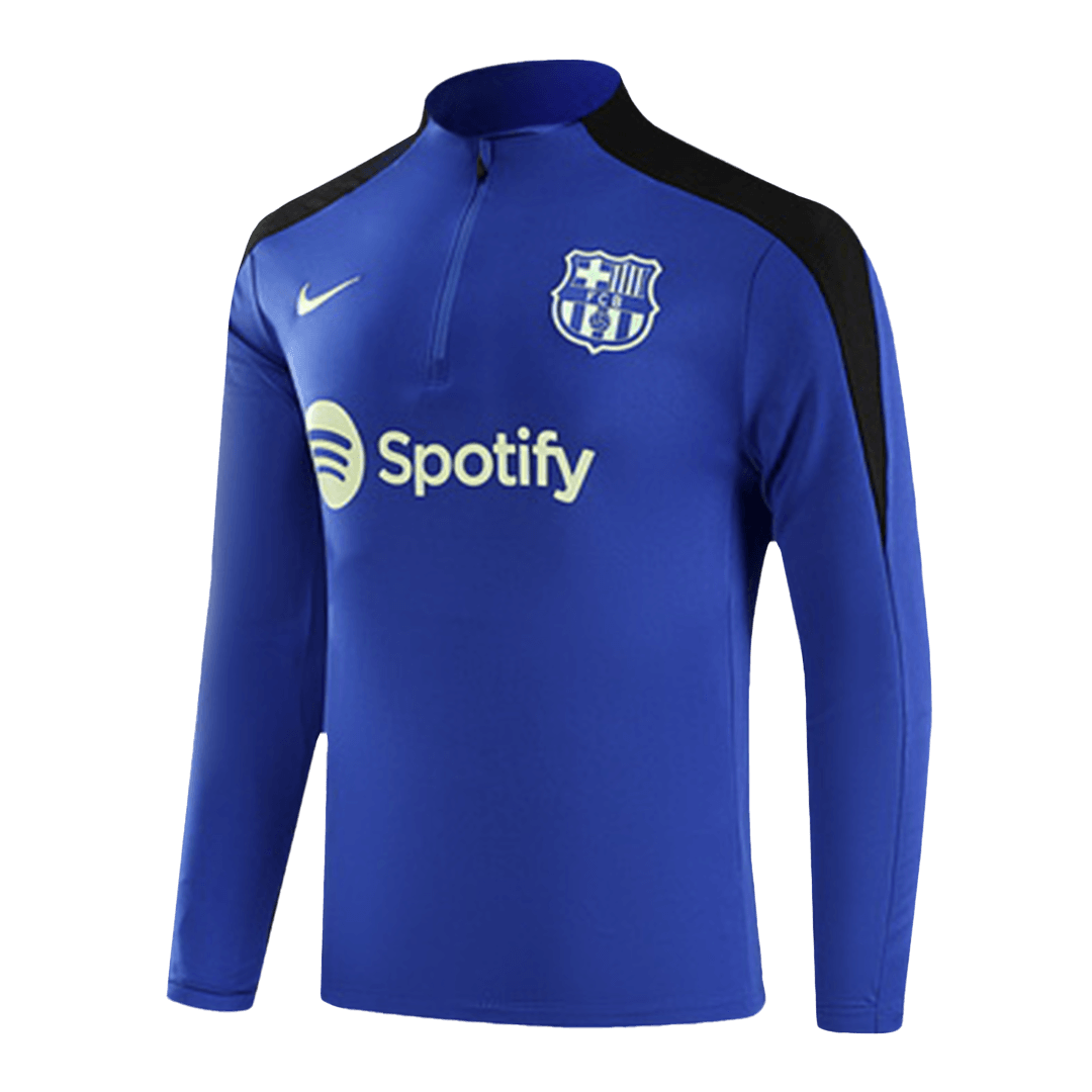 Barcelona Zipper Sweat Kit (Top+Pants) Blue 2024/25 - sinoshirt