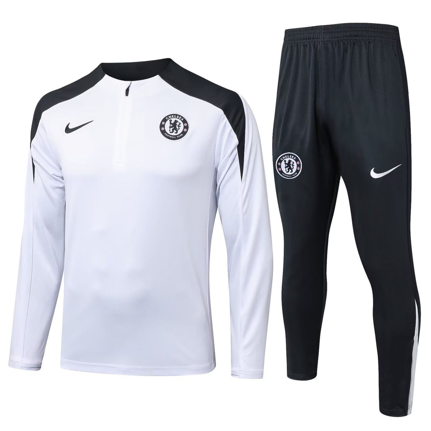 Kids Chelsea Training Kit (Sweatshirt+Pants) White 2025/26 - sinoshirt