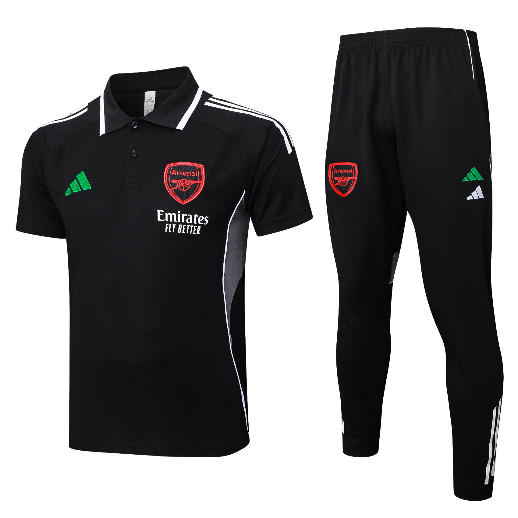 Arsenal Training Kit (Polo+Pants) Black 2025/26 - sinoshirt