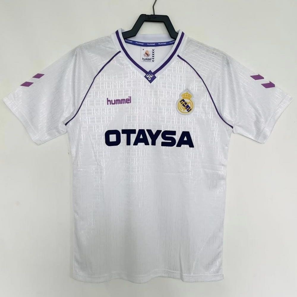 Real Madrid Retro Jersey Home Custom Soccer Shirt 1990-92 - sinoshirt