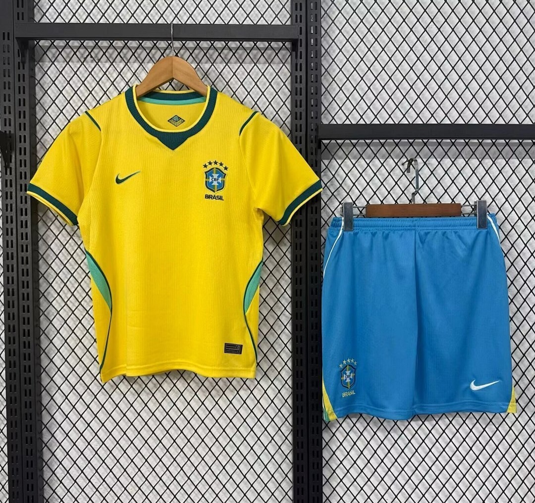 Brazil Soccer Jersey Home Kids Kit Jersey+Shorts World Cup 2026 - sinoshirt