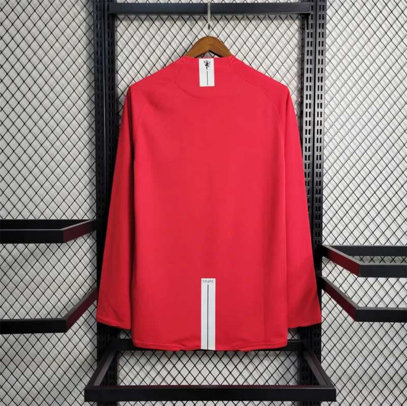 Manchester United Retro Home UCL Final Long Sleeve Football Jersey Shirt 2007/08 - sinoshirt