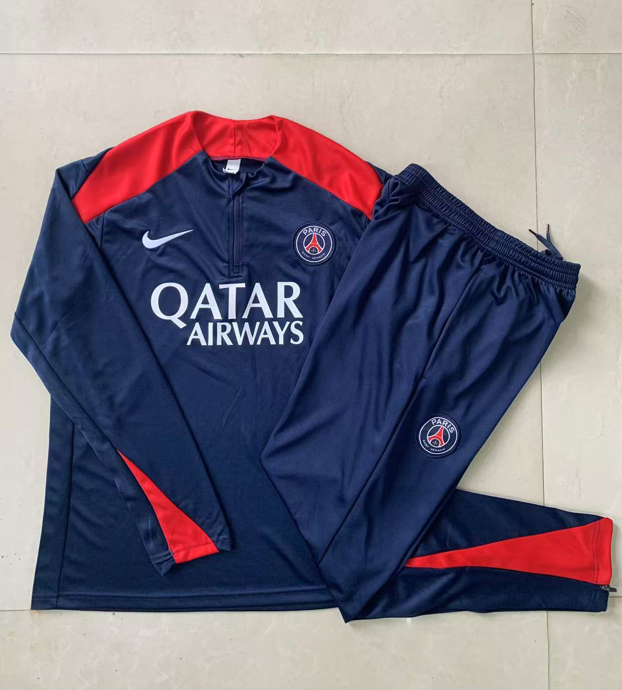 Kids PSG Training Kit (Sweatshirt+Pants) Royalblue 2025/26 - sinoshirt