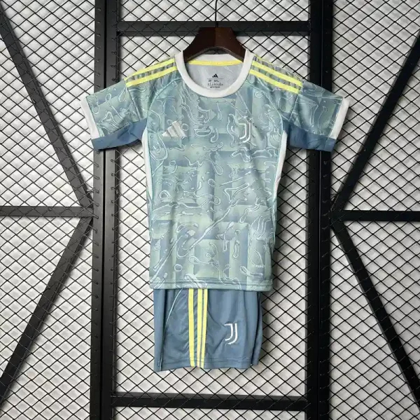 Juventus Soccer Jersey Away Kids Kit Jersey+Shorts 2025/26 - sinoshirt