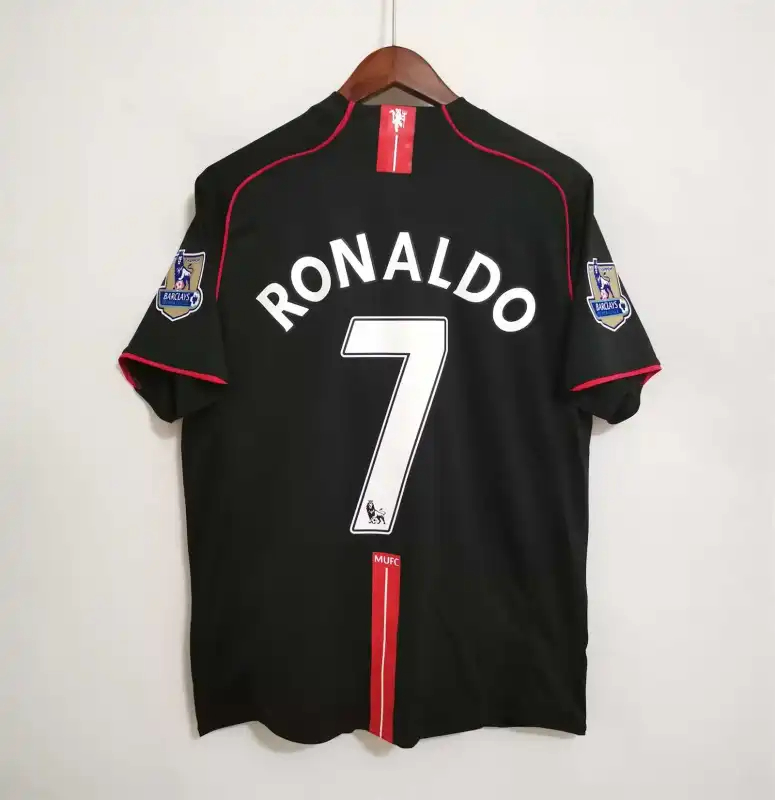 Ronaldo #7 Manchester United Retro Away Football Jersey Shirt 2007/08 - sinoshirt