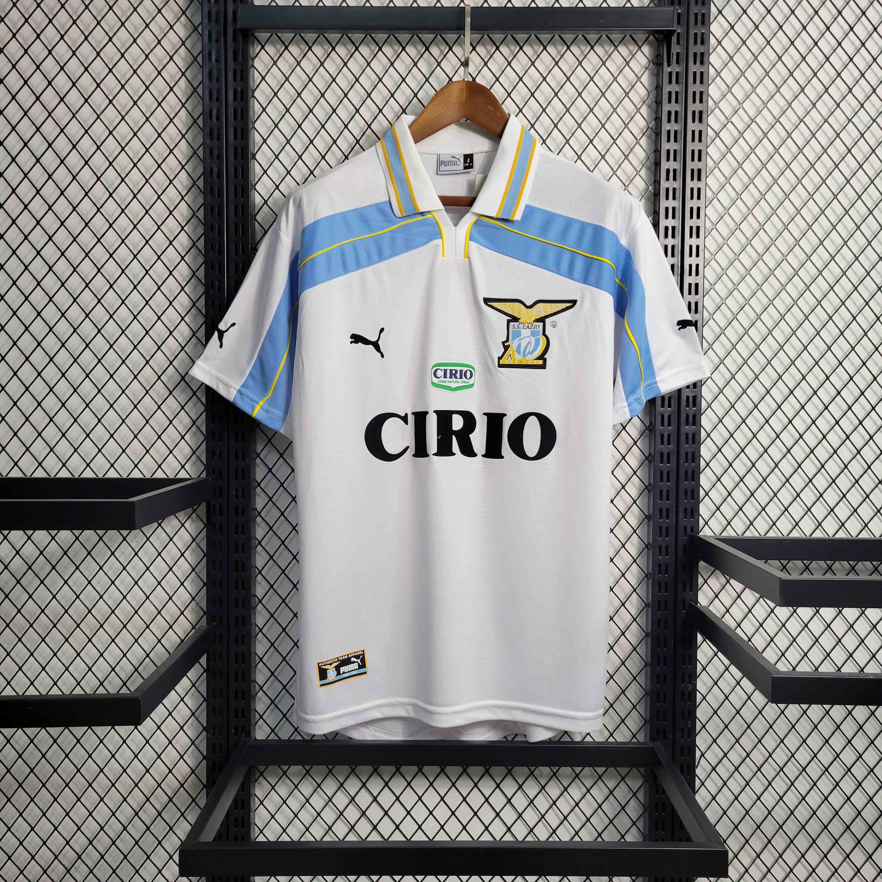 Lazio Retro Soccer Jersey Away Custom Shirt 1998-00 - sinoshirt