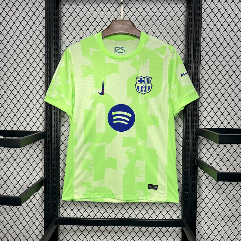 Barcelona Soccer Jersey Third Away Custom Shirt 2024/25 Spotify Logo Without Text - sinoshirt