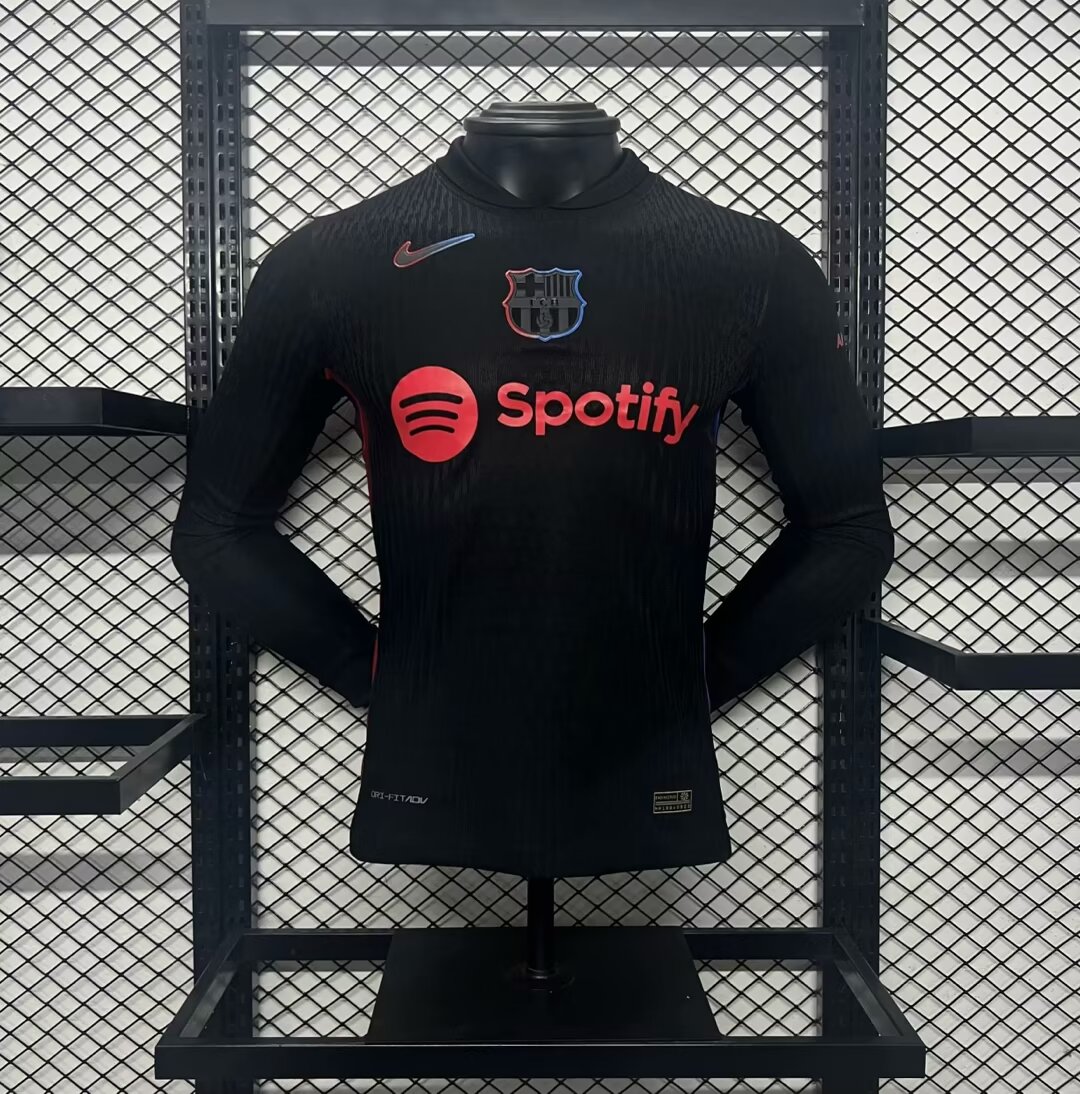 Authentic Barcelona Away Long Sleeve Soccer Jersey 2024/25 - sinoshirt