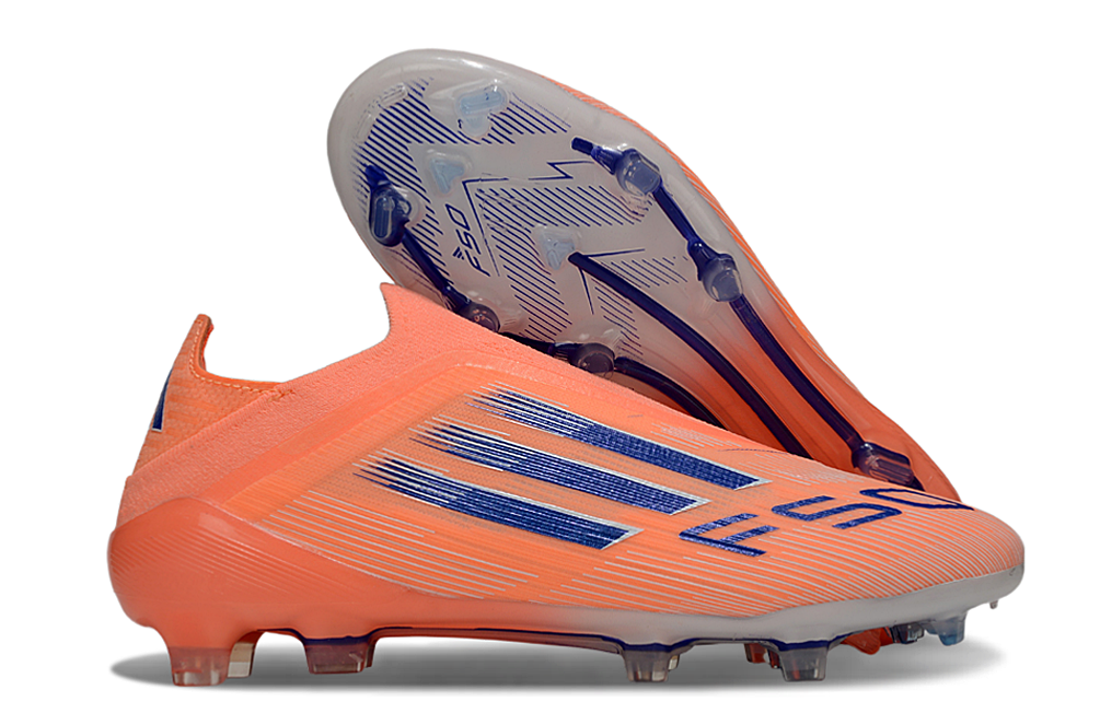 A F50 ELITE LACELESS FGCORAL BLAZE-BEAMORANGE/LUCIDBLUE/FOOTWEAR WHITE - sinoshirt