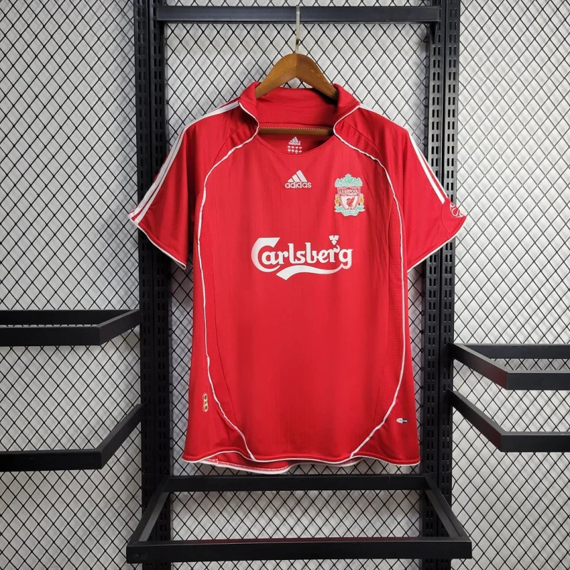 Liverpool Retro Football Jersey Home Custom Shirt 2006/07 - sinoshirt